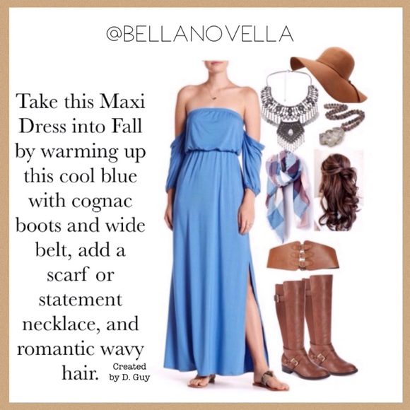 🔴 GO COUTURE Blue Strapless Maxi Dress New - Picture 5 of 6